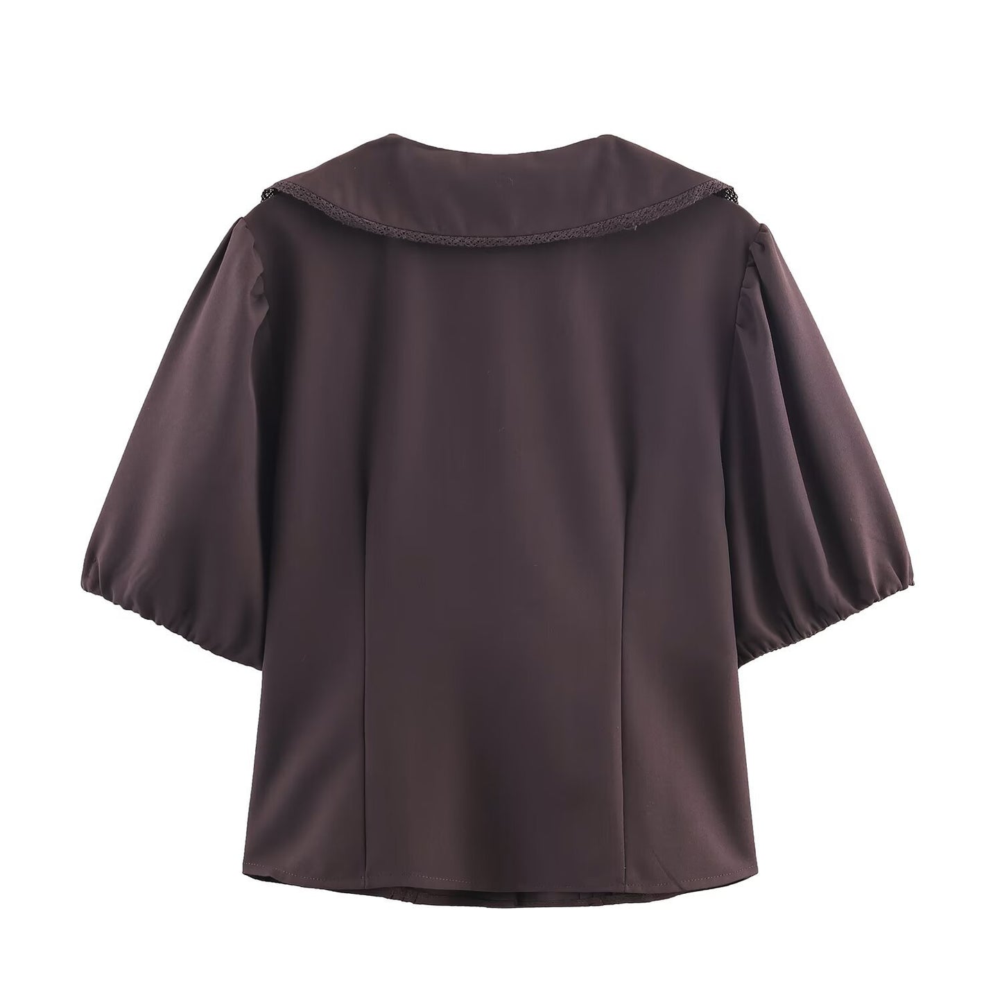 Kurzbluse mit Puffärmeln