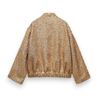 Glitzernde Bouclé-Jacke